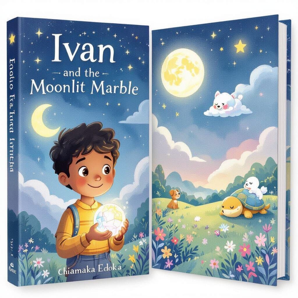 Children's Book Cover: Ivan and the Magic Moonlit Marble