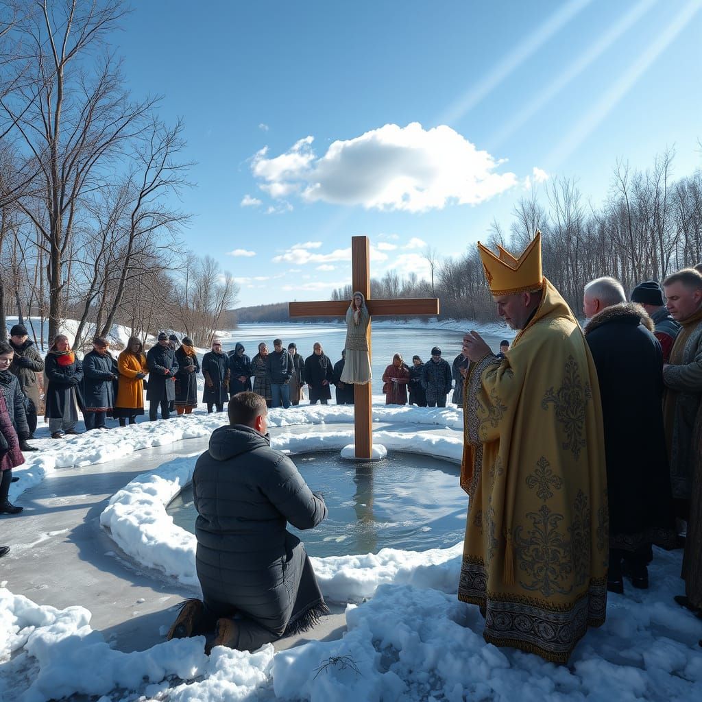 Winter Solace in Ukraine: People Gather Around a Sacred Ice ...