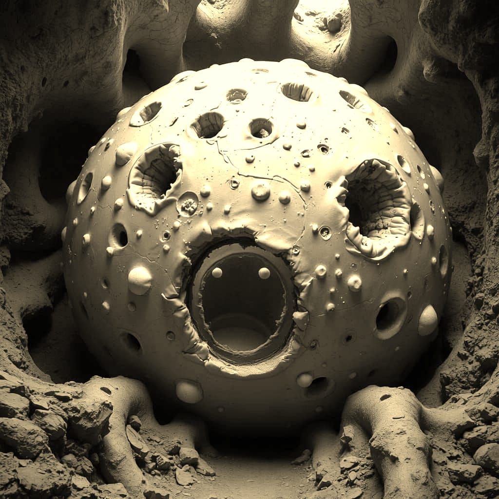 Moldy Cheese Planet with Oozing Sores