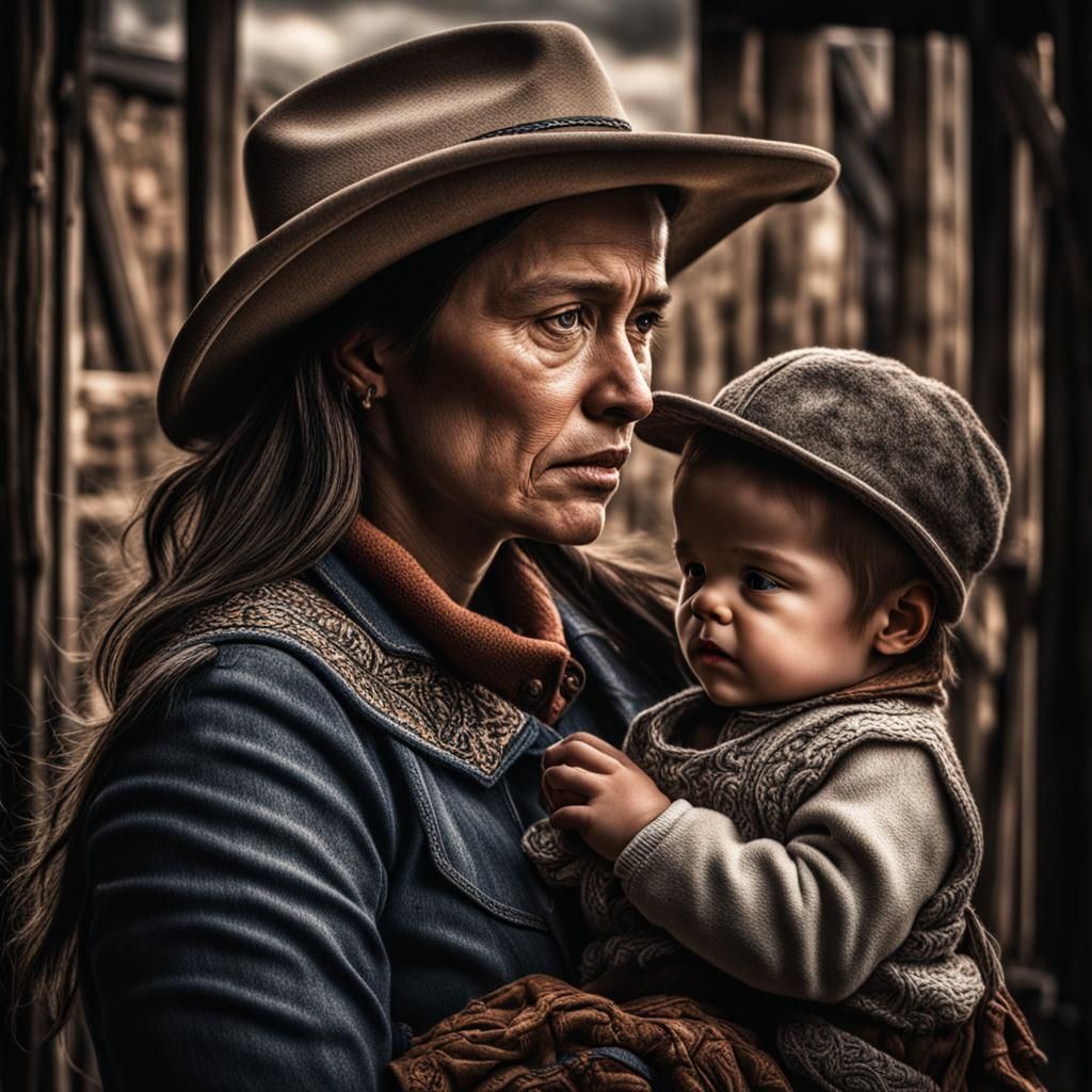 Hyperrealistic Western Motherhood in High Definition