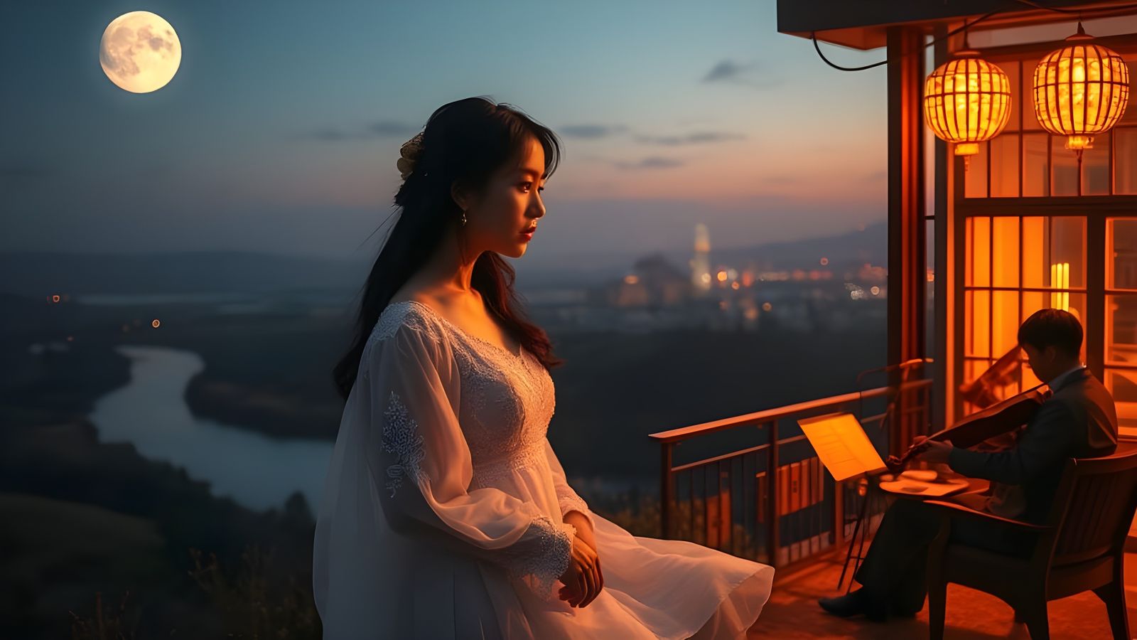 Emotional Music Video with Moon Motif