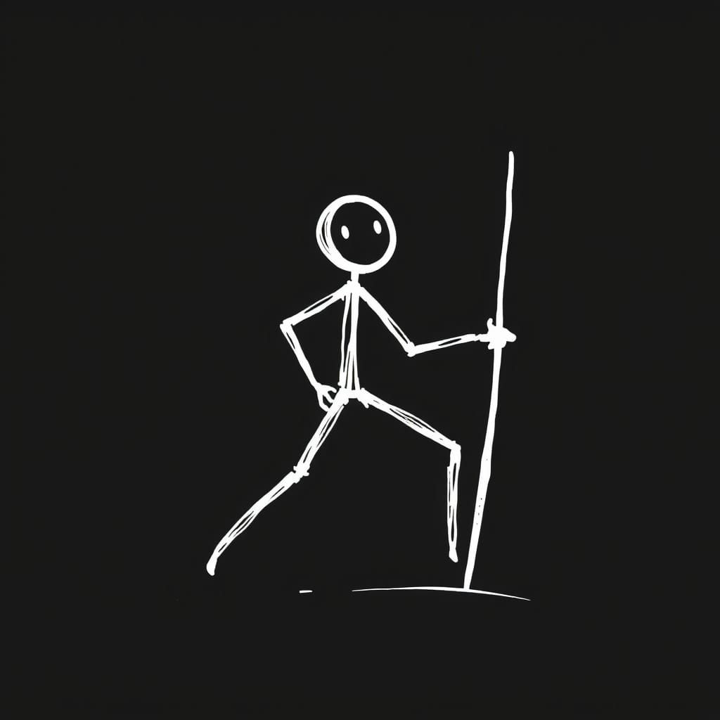 Minimalist Stick Figure Art