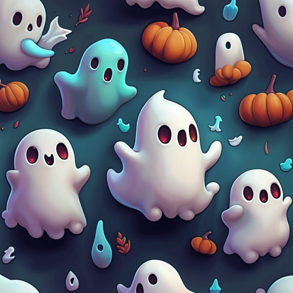 Cute Ghostie Detailed Matte Painting