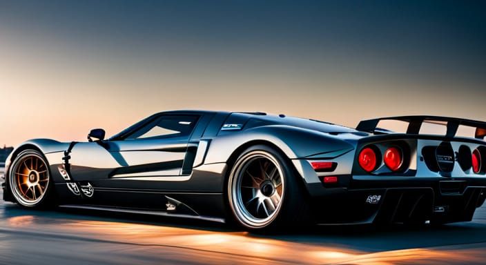 Ford GT Widebody with White Stripes