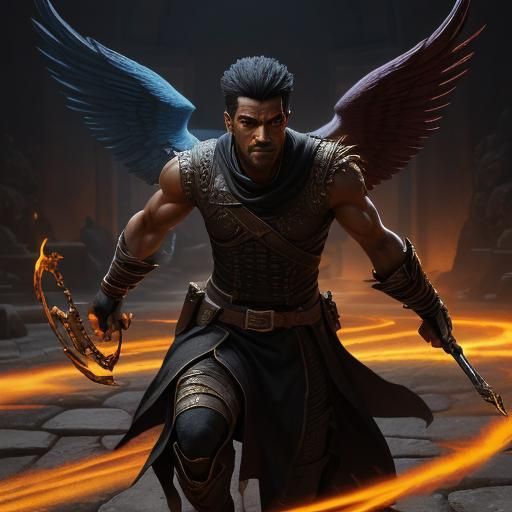 Angel Gabriel's Fierce Dribble: A Divine Showdown