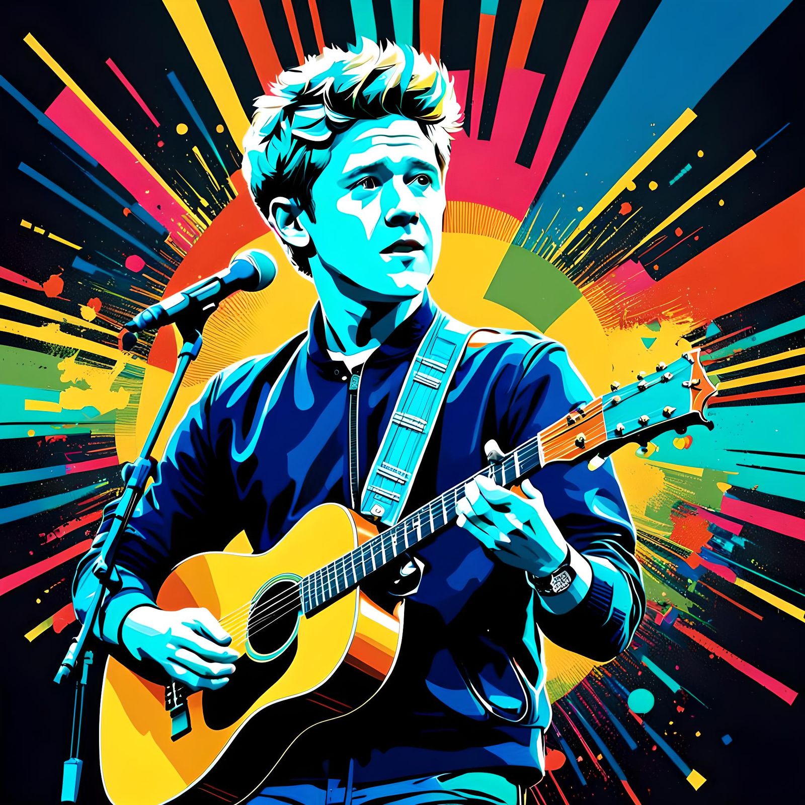 Niall Horan Concert as Pop Art Screen Print