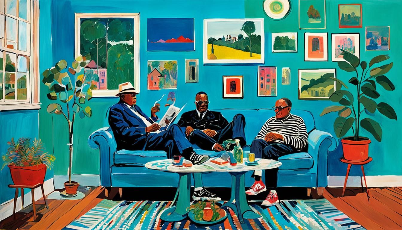 Abstract Collage Art in Expressionist Style