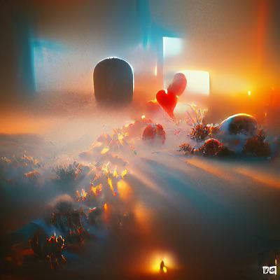 Desolate Landscape Under a Stormy Sky