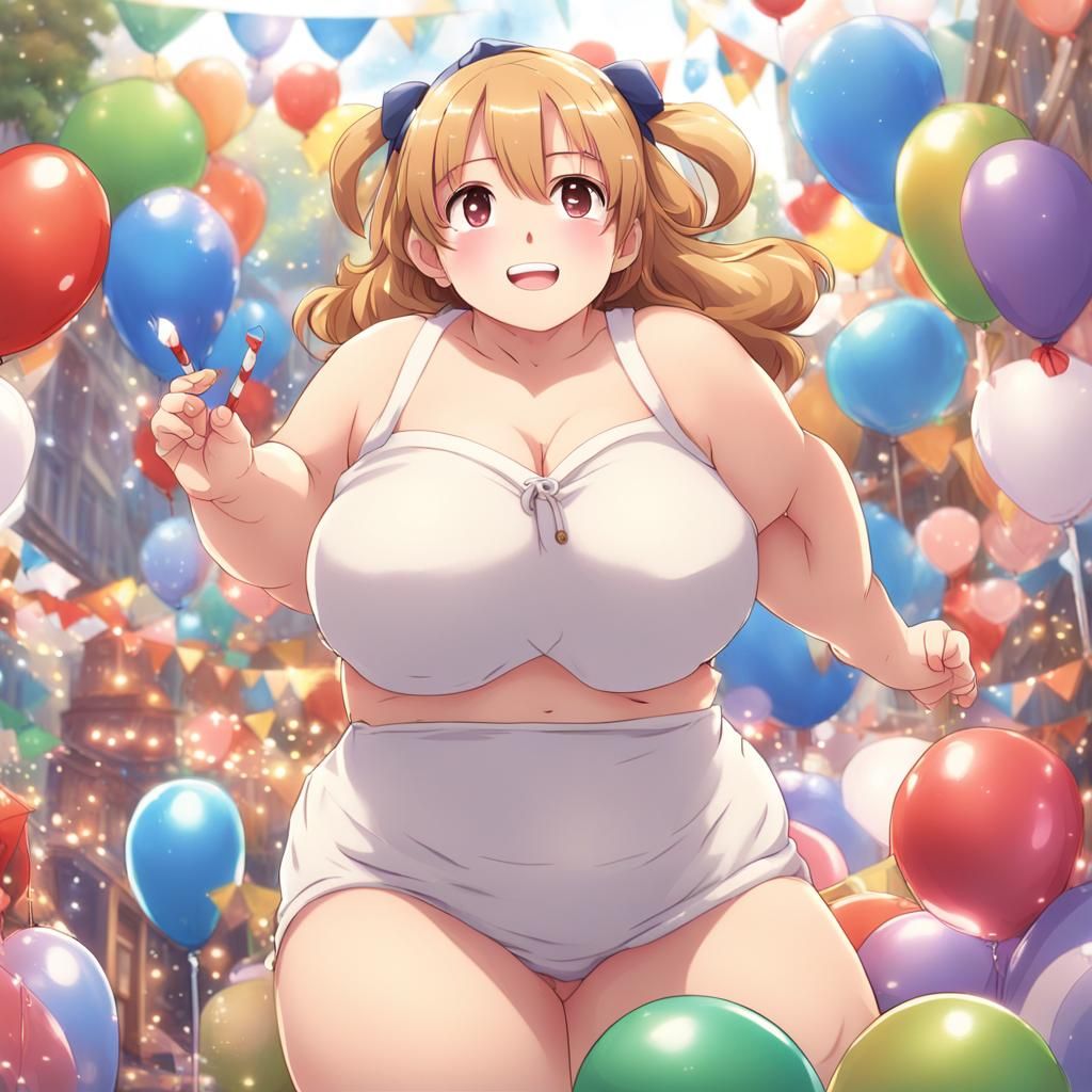 Manga Style Nude Woman with Exaggerated Features