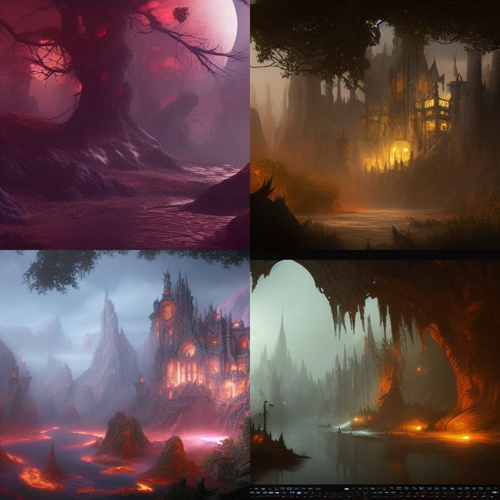 Fantastical Paranormal Scene in Detailed Matte Painting