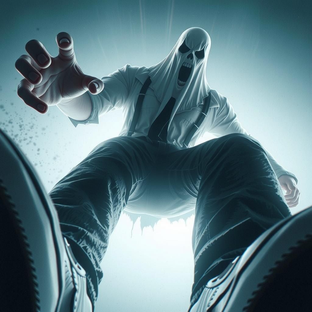 Aggressive Ghost Character in Photorealistic Cinematic Style