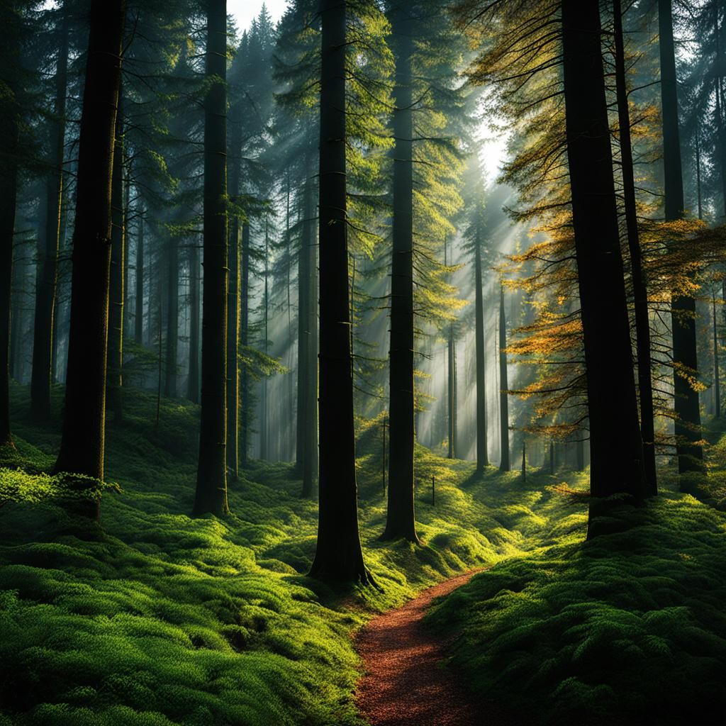 AI Generated Forest Scene