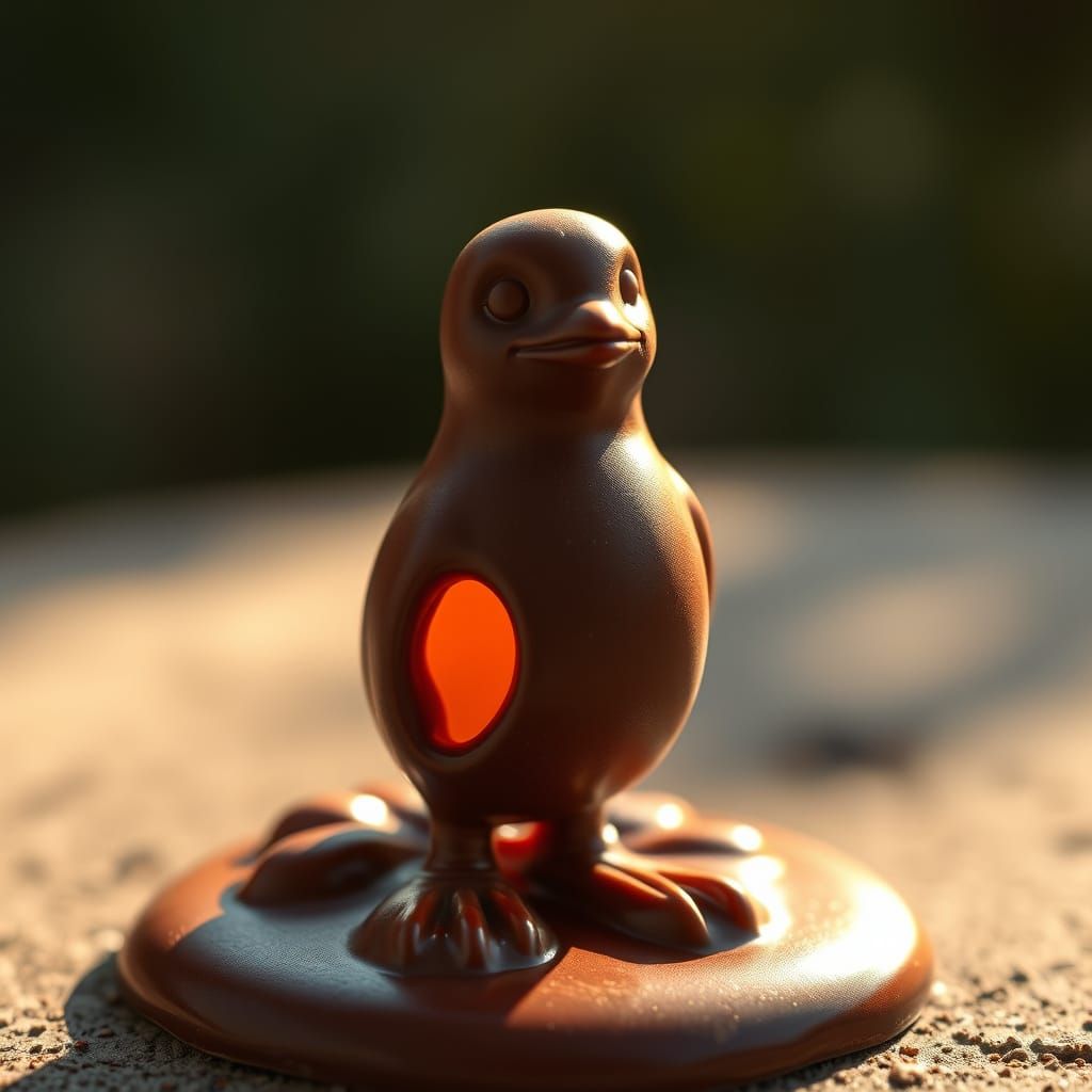 Chocolate Chicabimba Melting Under Golden Sunlight