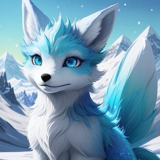 Adorable LapFox with Emerald Eyes in Fantasy Art