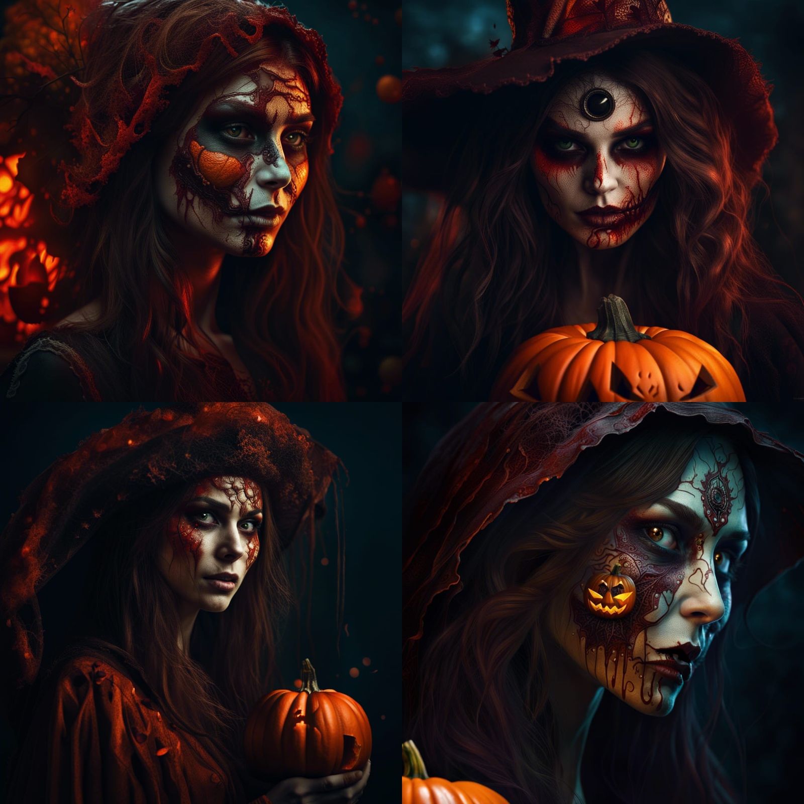 Creepy Halloween Zombie Witch Profile Picture