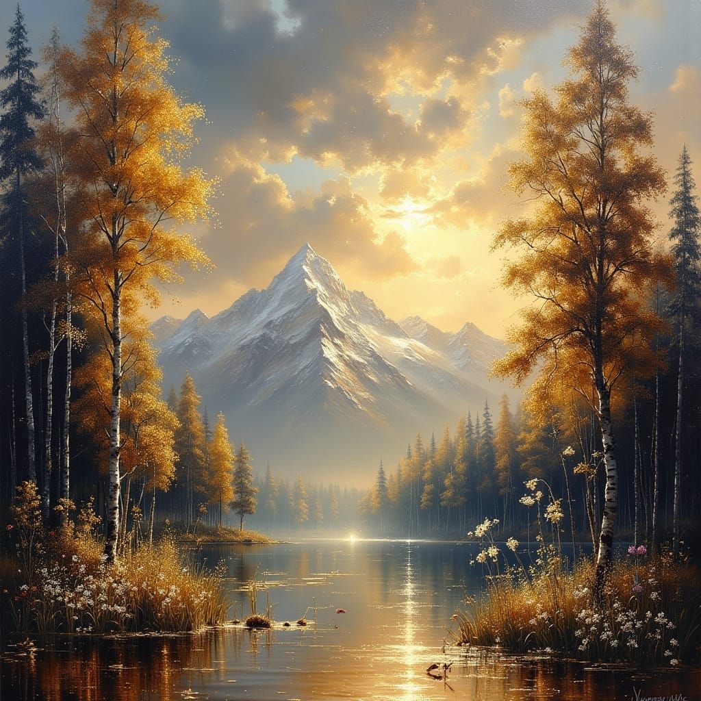 Vibrant New World Emerges from Grey Plain