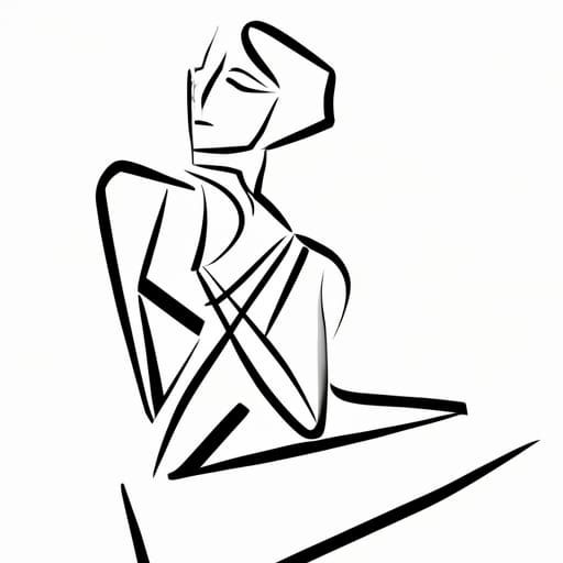Provocative Woman in Minimalist Style