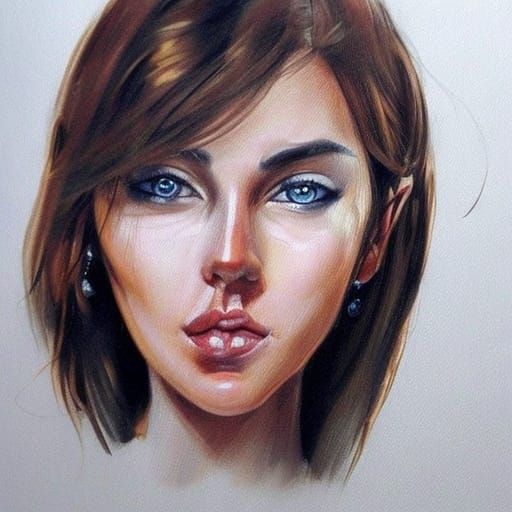 Realistic Woman Portrait Trending Online