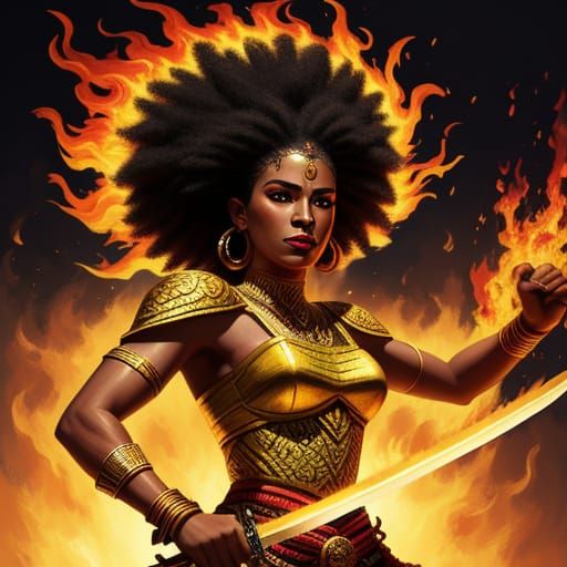 Oya, Orisha Goddess of Fire and Sword in Afro-Surrealism