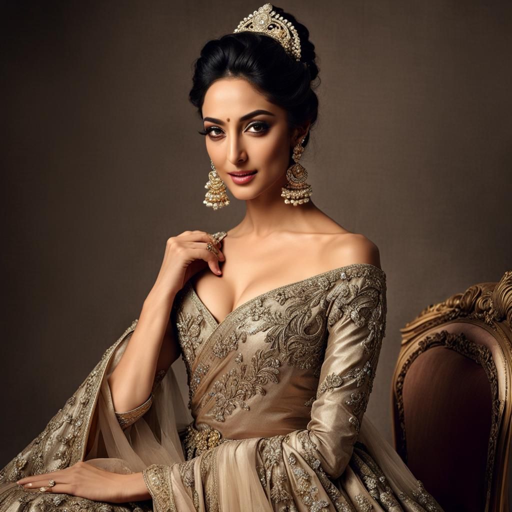 Aristocratic Woman in Mud-Splattered Gown, 18th Century Styl...