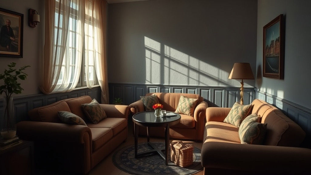 Cluttered Living Room in Photorealistic Style