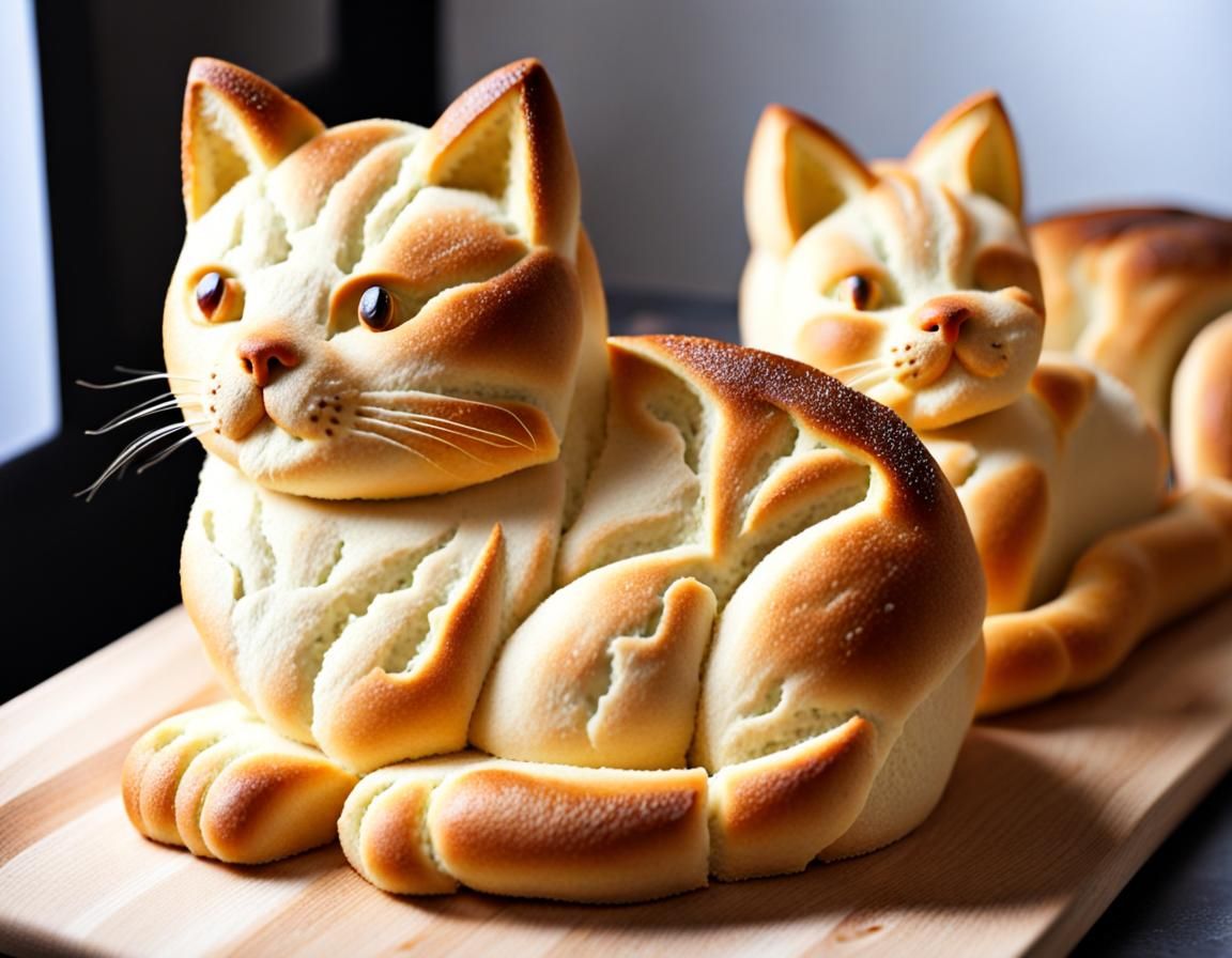 Cat Shaped Bread: Novelty Baking