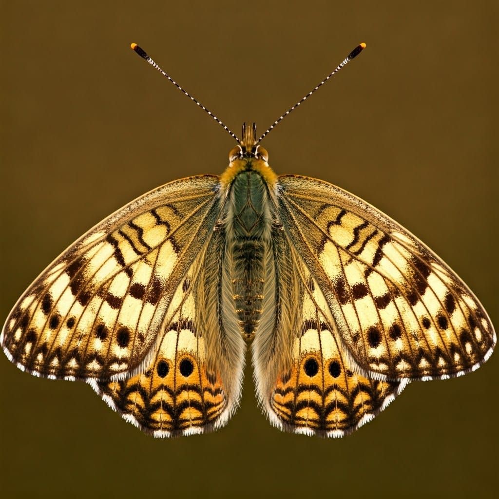 Macro Butterfly with Cherry Blossom Wings
