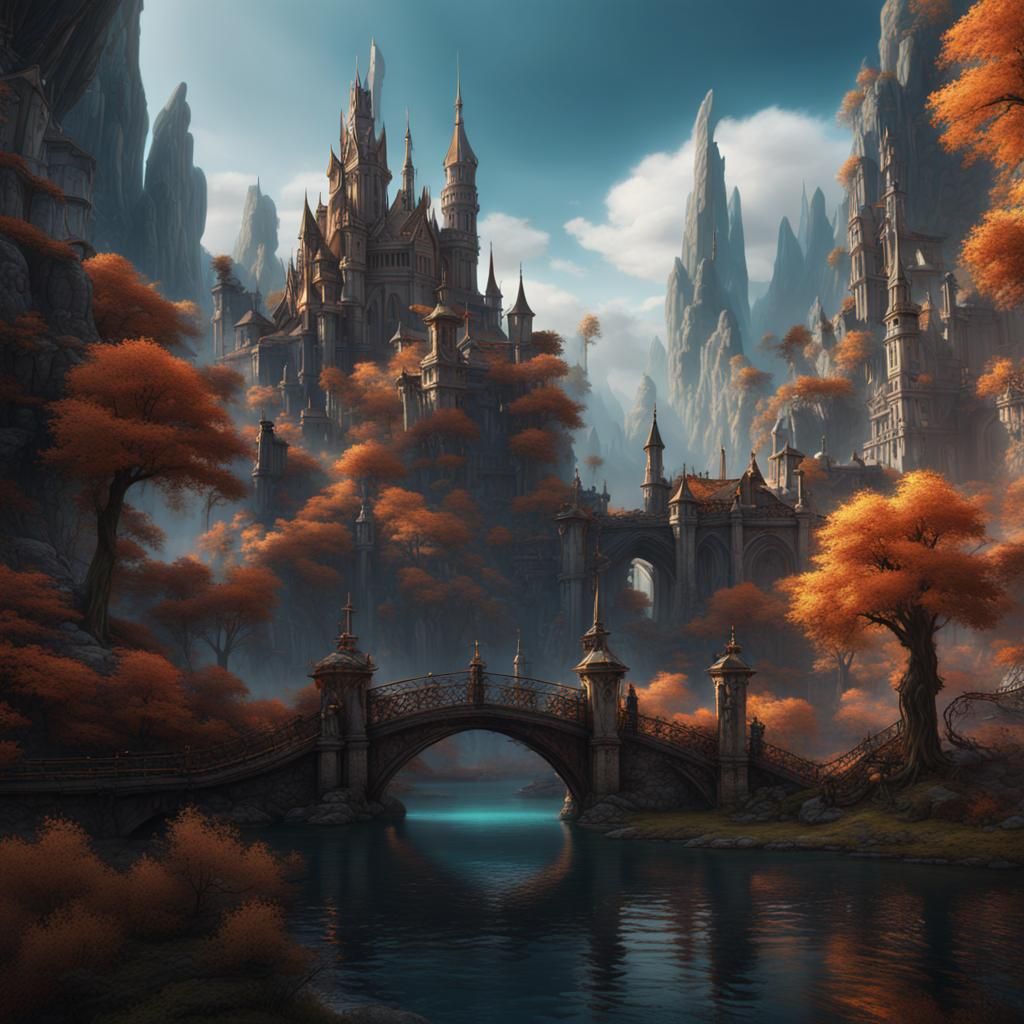 Fantastical Matte Painting in Deep Color
