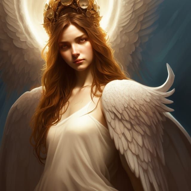 Angel of Life Portrait in Hyperdetailed Style