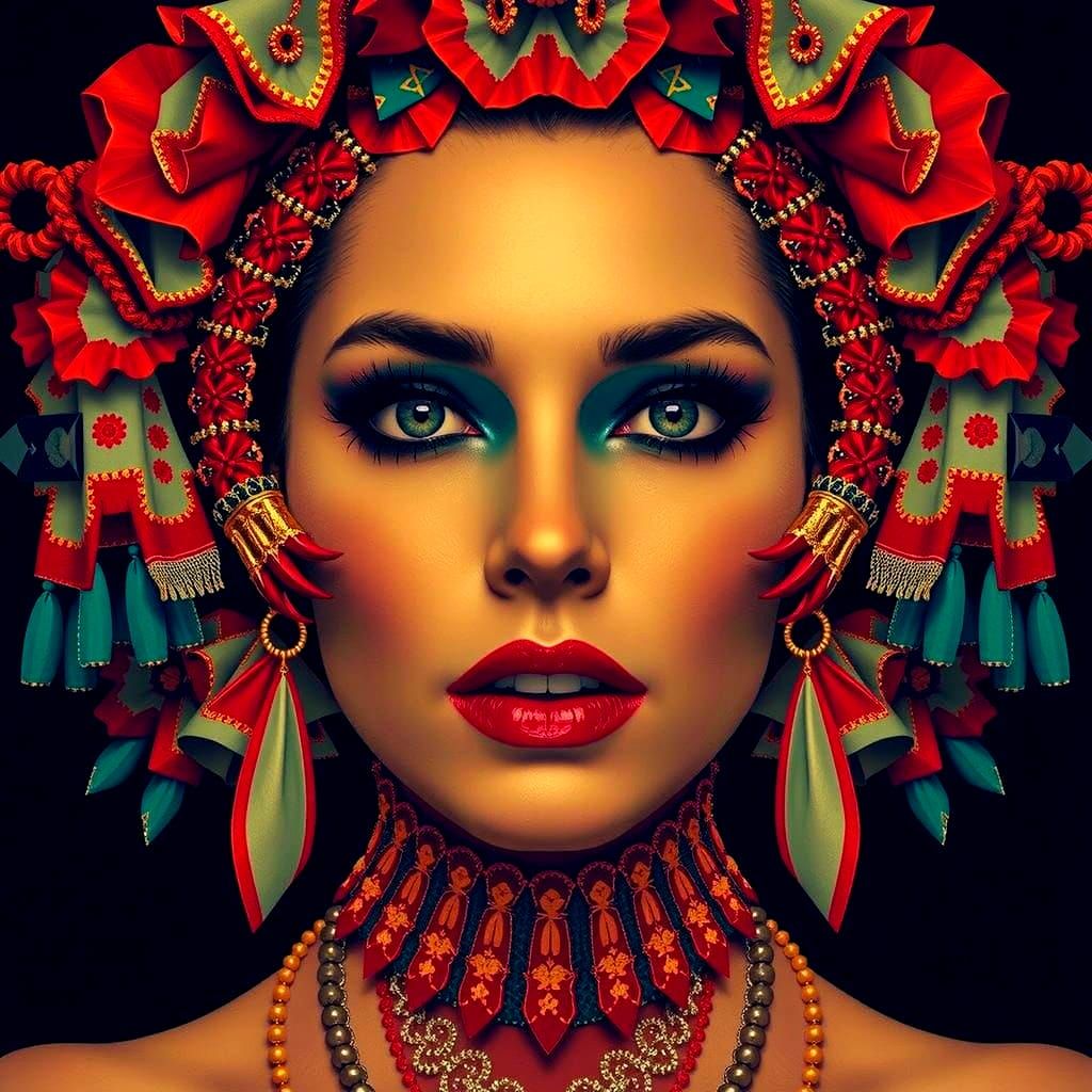 Abstract Swirls of Red Hues in Dynamic Motion