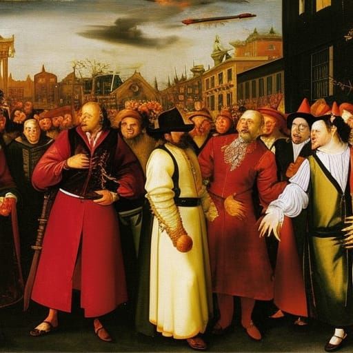 Vampire Grocery Store Still Life as Oil Painting