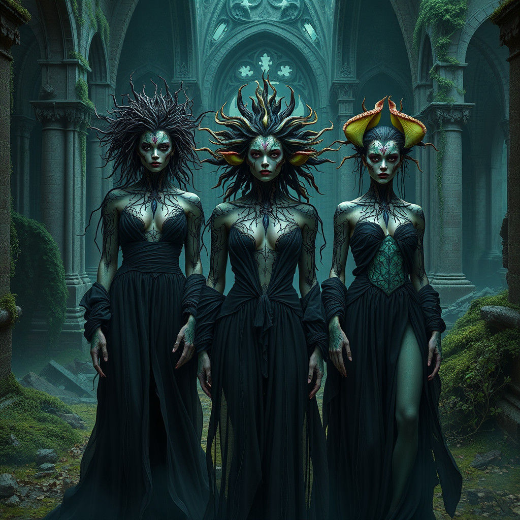 Droseraceae Fusion: Gothic Fantasy Character Design