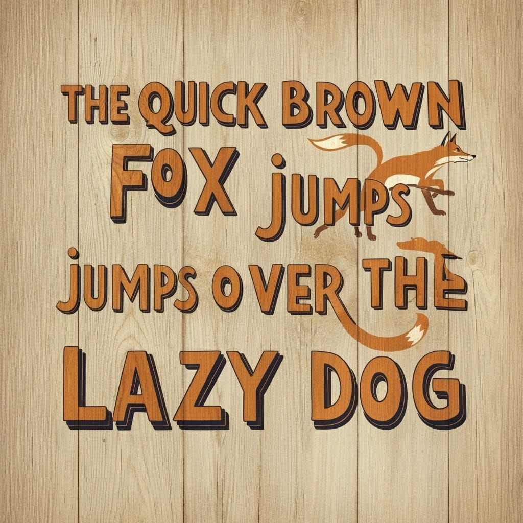 Reversed Phrase in Distressed Wood Stencil Font