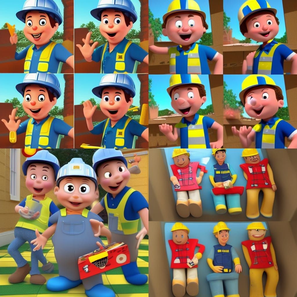 Bob the Builder as Vampire Parent with Pizza