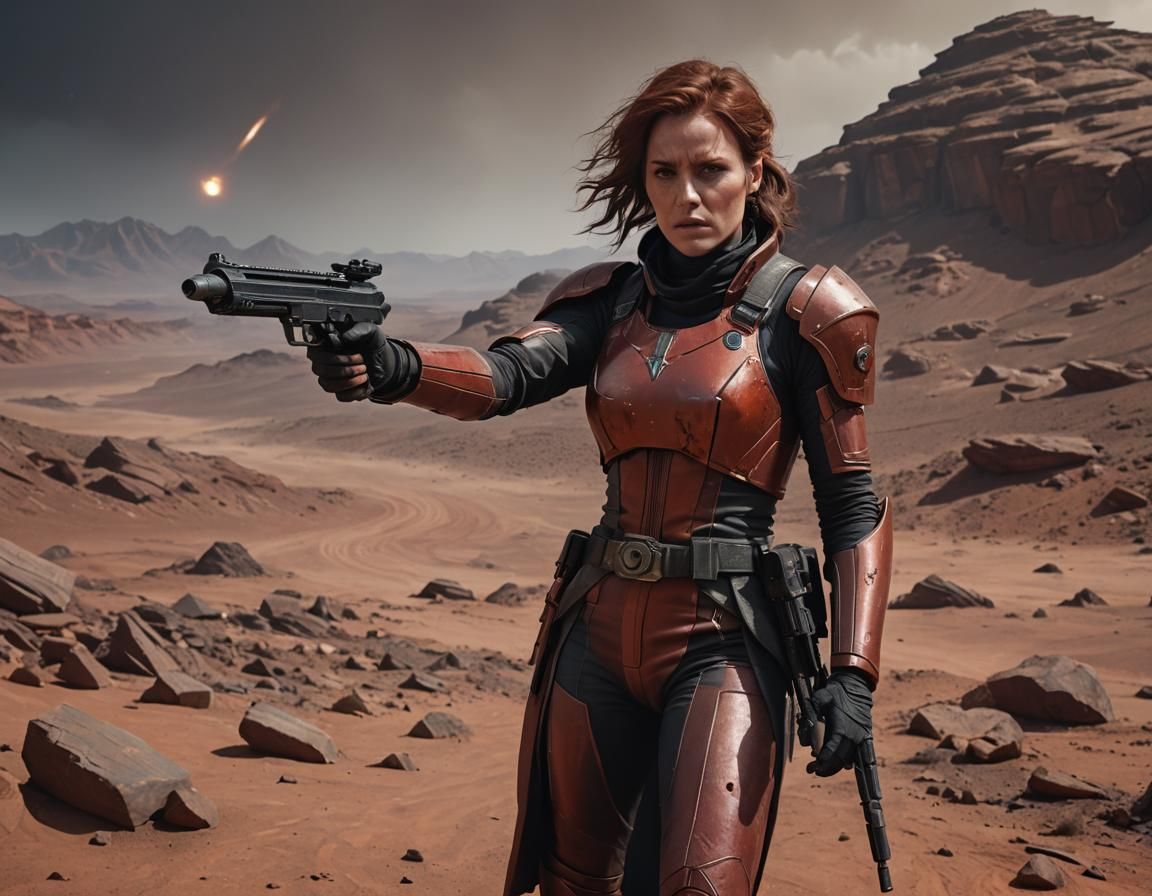 Jenna Stannis on a Red Planet in 8k