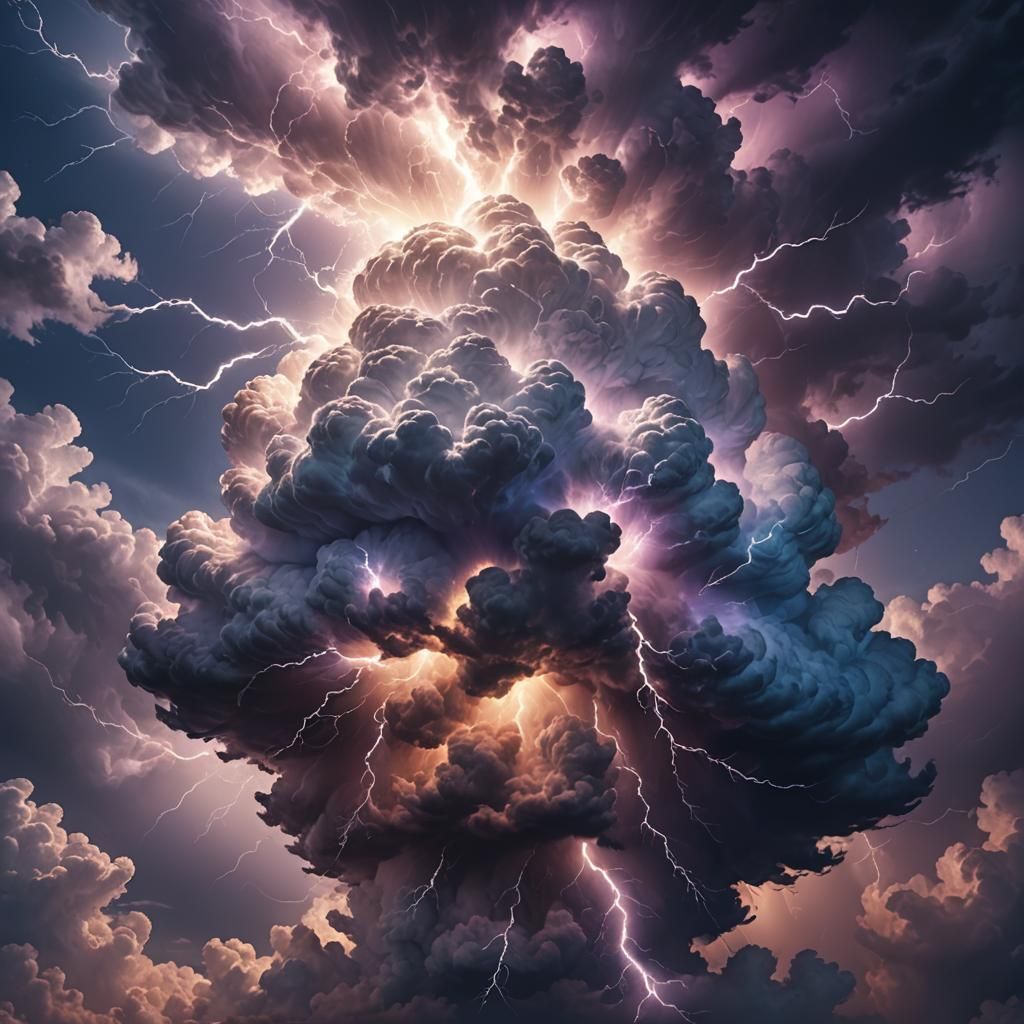 Dramatic Thunderhead Splash Art with Vivid Colors