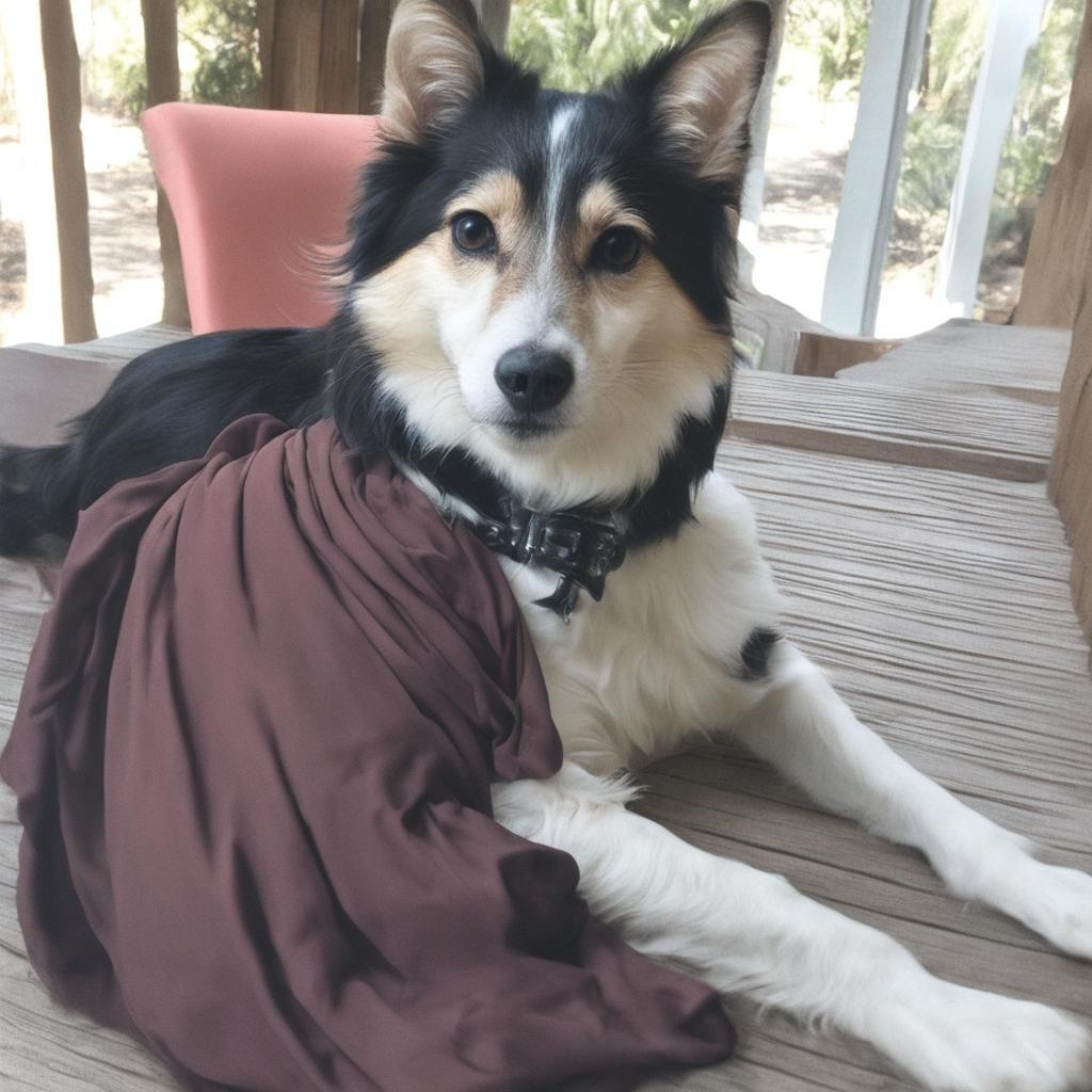 Photorealistic Image of Two Wooly Siberian Huskies