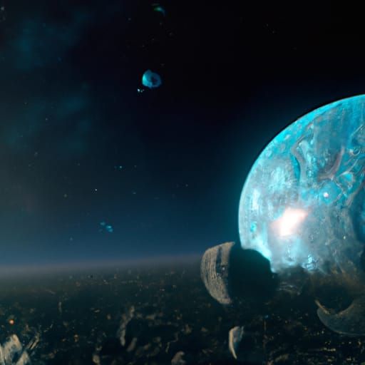 Cosmic Dark Fantasy Planetscape in 8K Resolution