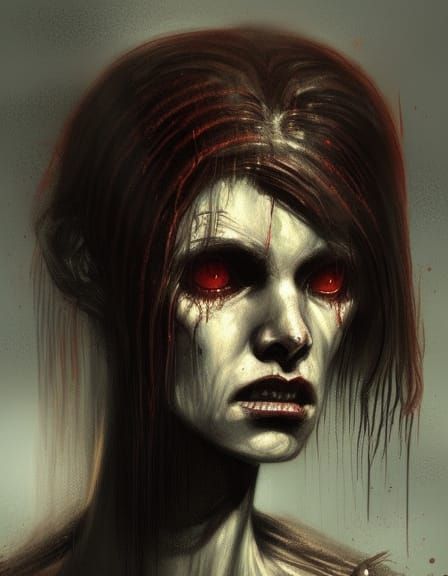 Nosferatu Portrait in Hyperdetailed Art Nouveau Style