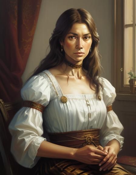 Tiger White beautiful woman roses,8k resolution concept art ...