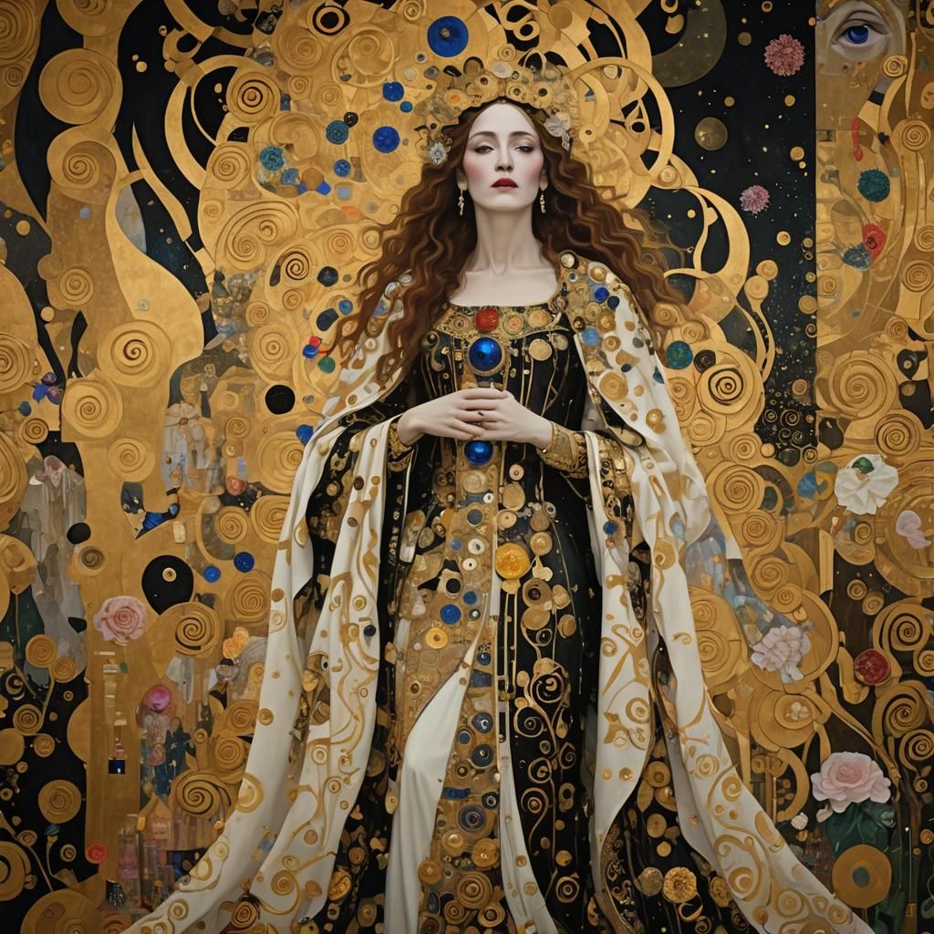 Madonna in Klimt Style: Digital Matte Painting