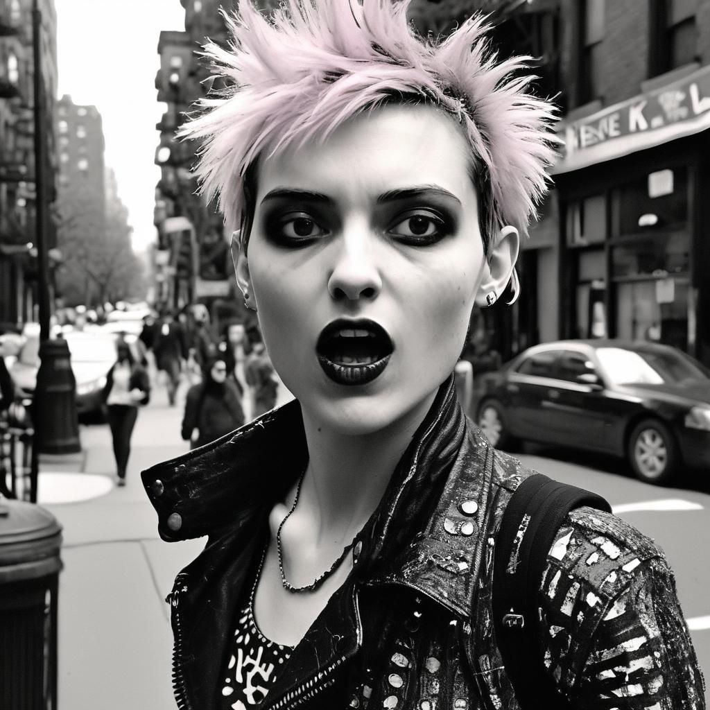 Punk Rock Supermodel in Greenwich Village