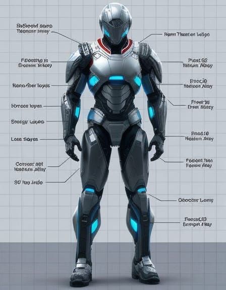 Futuristic Titanium Infantry Suit Concept Art