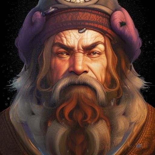 Old Gruff Dwarf Wizard