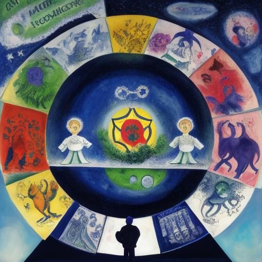 Hopeful Figures Inspired by Animation and Chagall