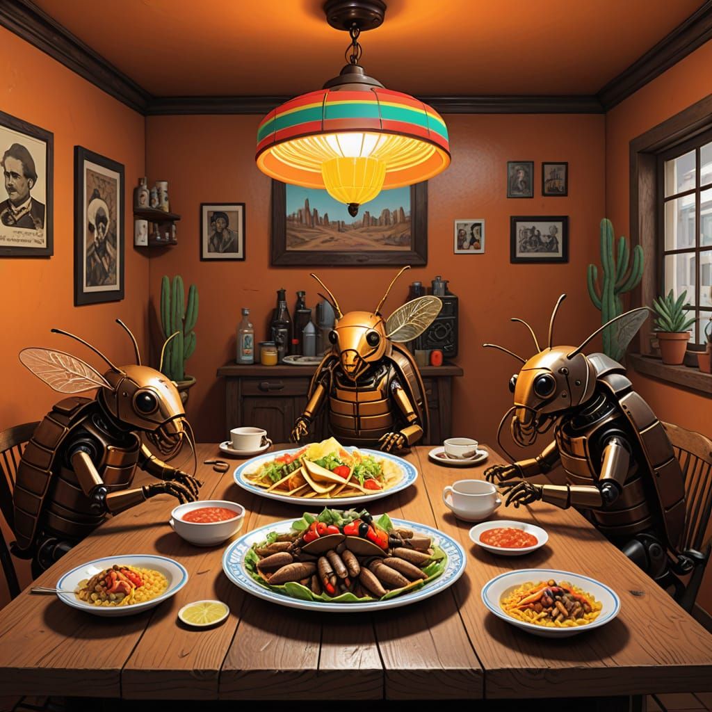 Steampunk Cockroaches Celebrate Mexican Culture as Pop Art