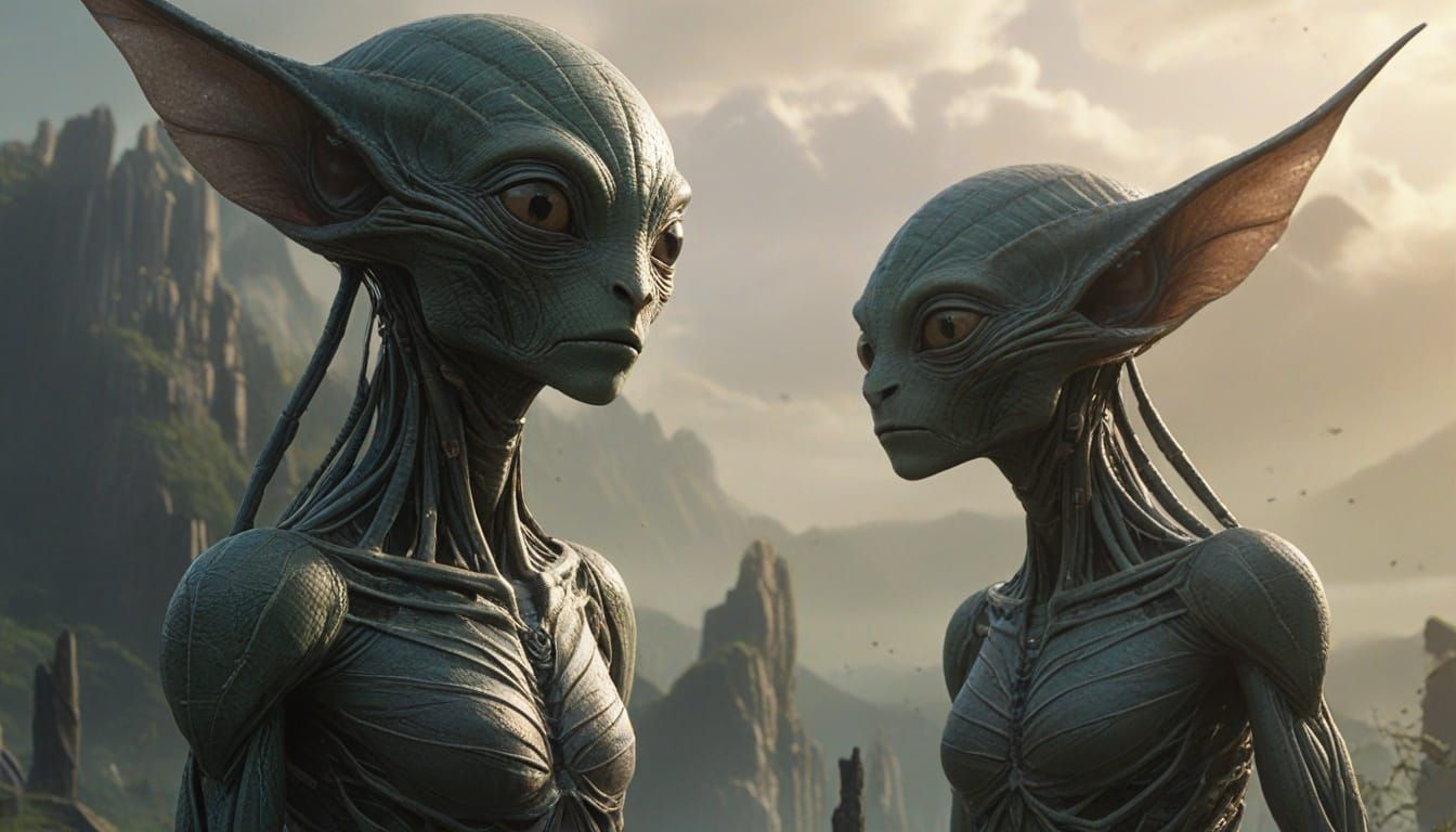 Intelligent Biaviian Creature in Studio Ghibli Style