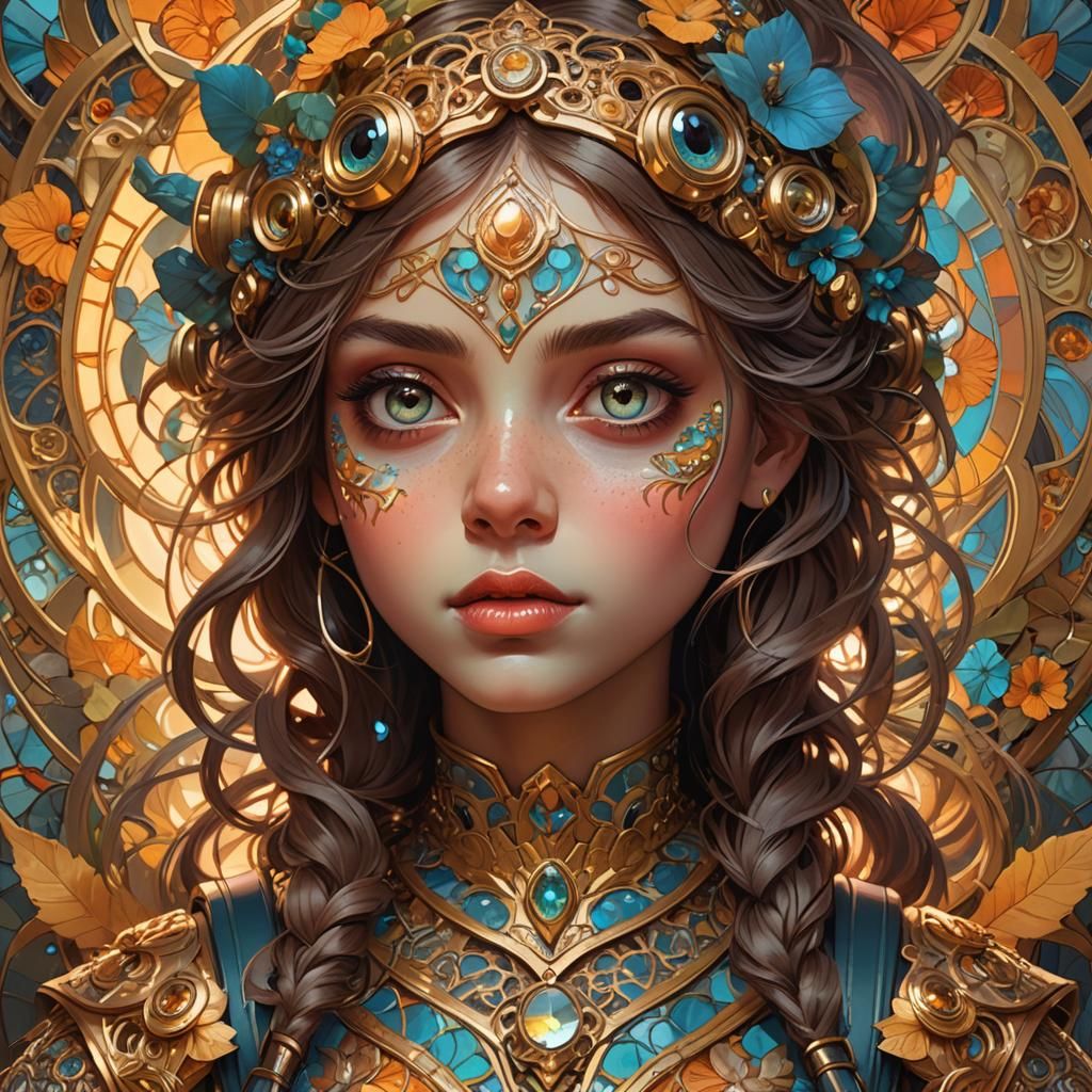 Fantasy Pinzel Portrait in Rutkowski and Artgerm Style