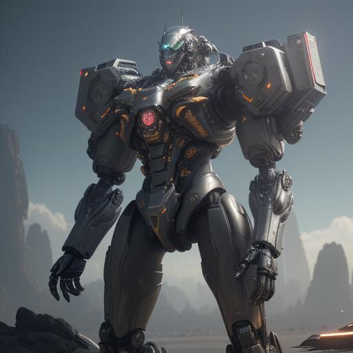 Intricate Sci-Fi Mech Robot in Cinematic Style