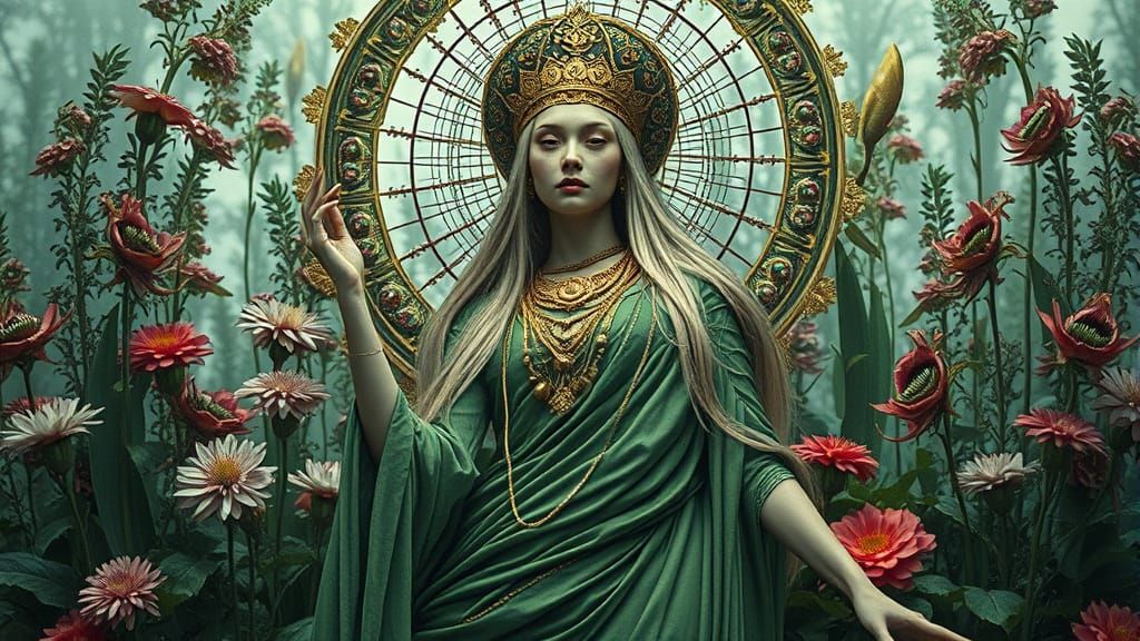 Sumerian Goddess of Fertility: Geshtinanna in Luxurious Atti...